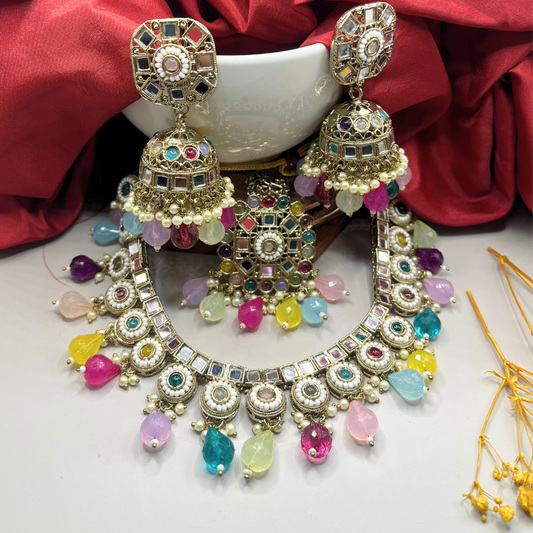 Designer Choker Set with Maang Tikka