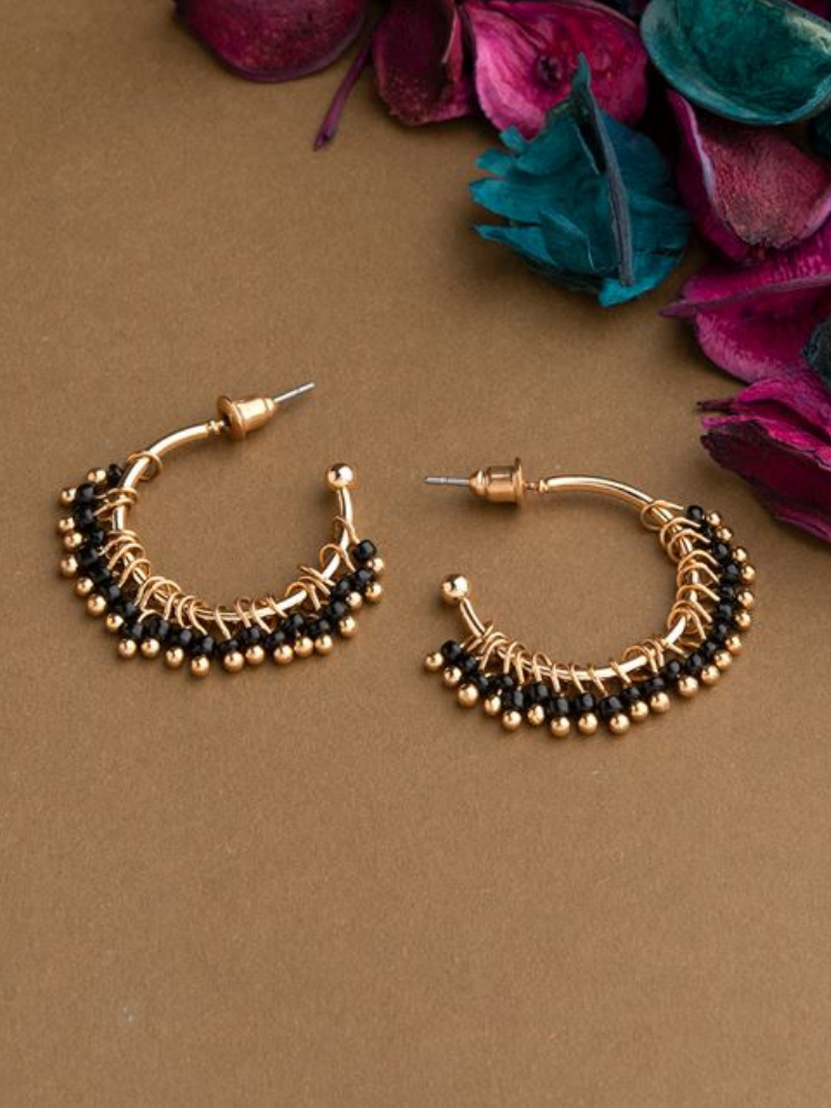 Beads Designed Fashion Hoops Earring