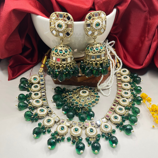 Designer Choker Set with Maang Tikka