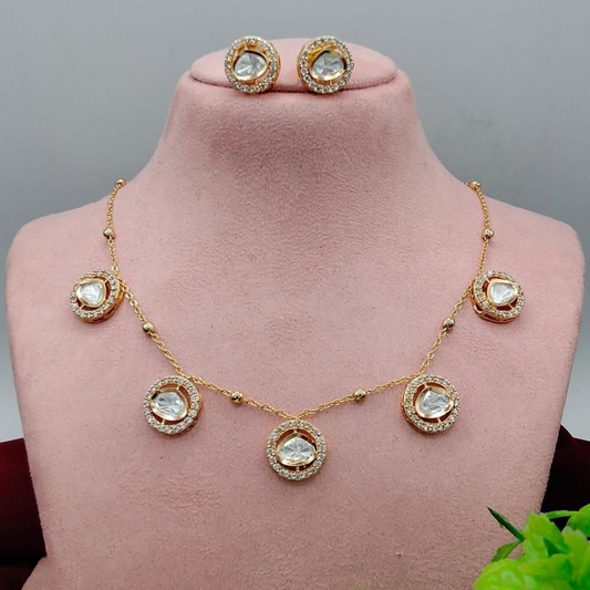 Moissanite Sleek Necklace Set