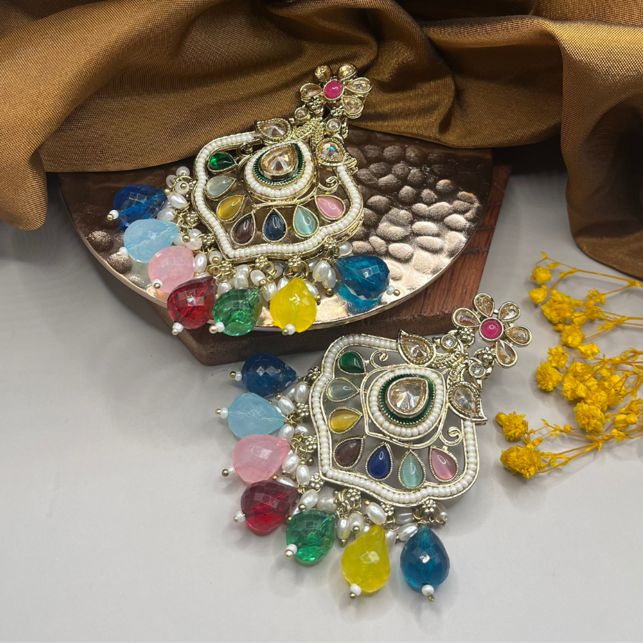 Designer Multicolor Dangler Earrings