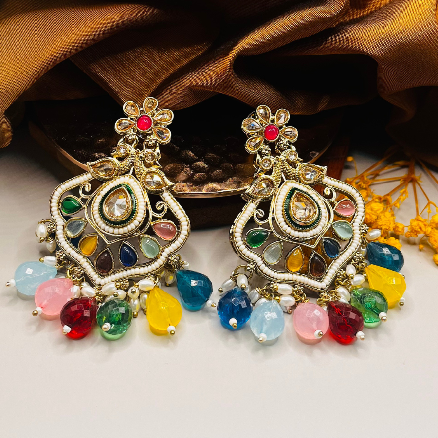 Designer Multicolor Dangler Earrings