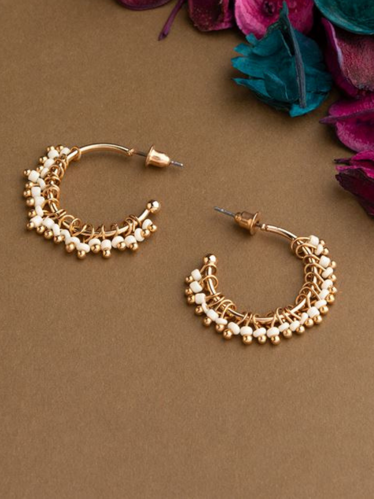 Beads Designed Fashion Hoops Earring