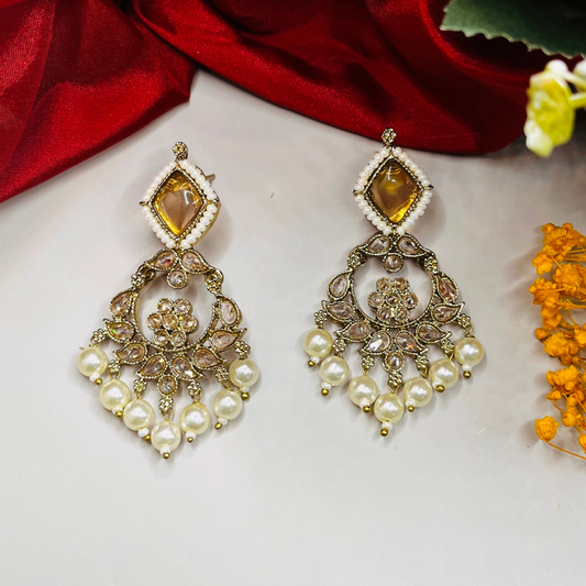 Kundan Polki Beaded Earring