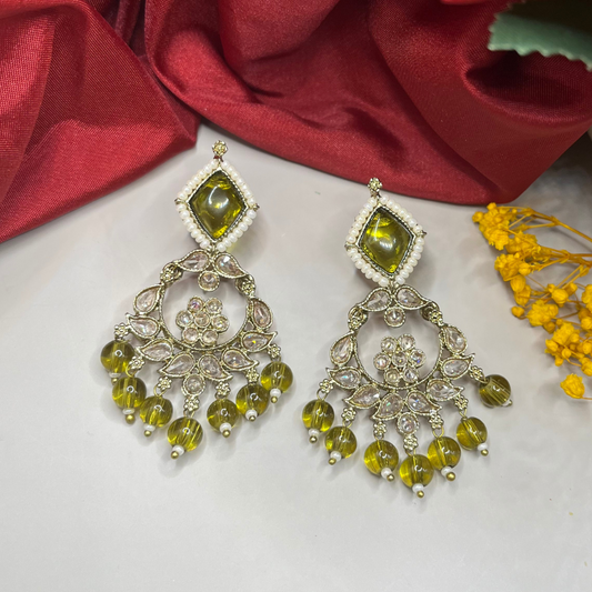 Kundan Polki Beaded Earring