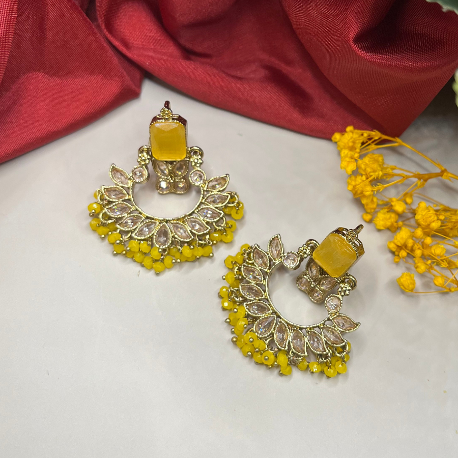 Kundan Polki Beaded Earring