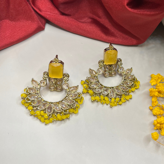 Kundan Polki Beaded Earring