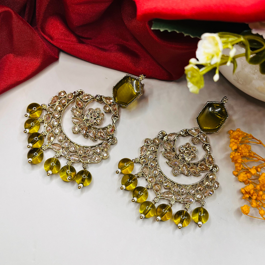 Kundan Polki Beaded Earring