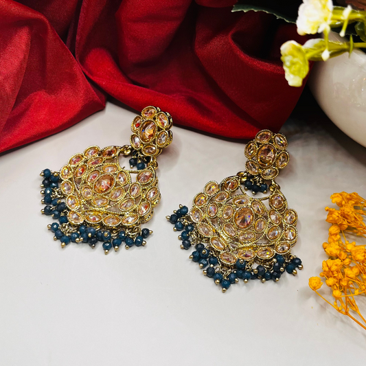 Kundan Polki Beaded Earring