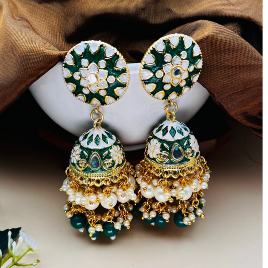 Beautiful Mirror Jhumka Earrings