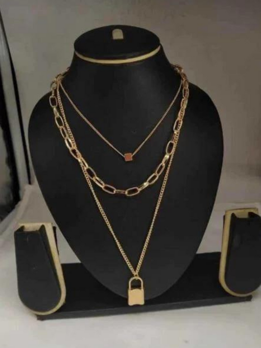 Multi Layered Gold Chain Necklace