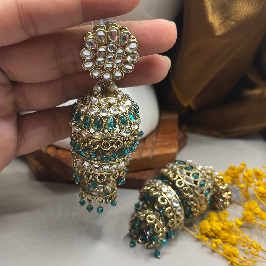 Designer Layered Jhumkas Earrings