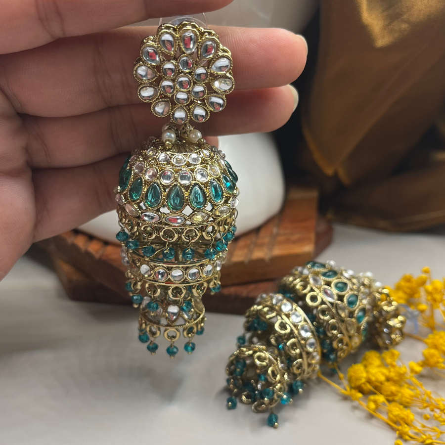 Designer Layered Jhumkas Earrings