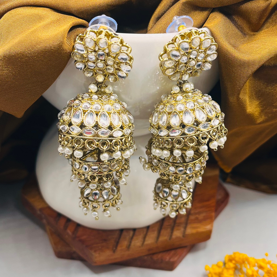 Designer Layered Jhumkas Earrings