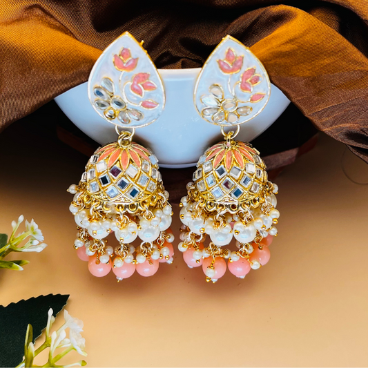 Beautiful Mirror Jhumka Earrings