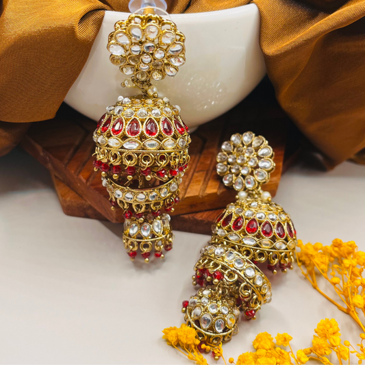 Designer Layered Jhumkas Earrings