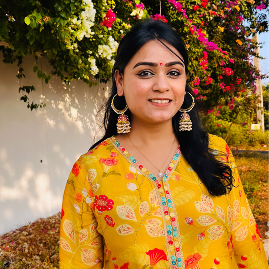 Maroon Hoop Jhumki Earrings