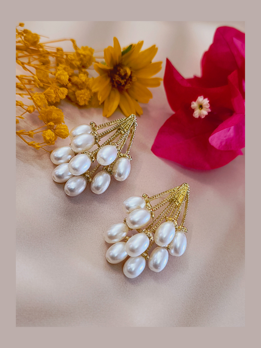 Bunch Pearl Drop Earrings