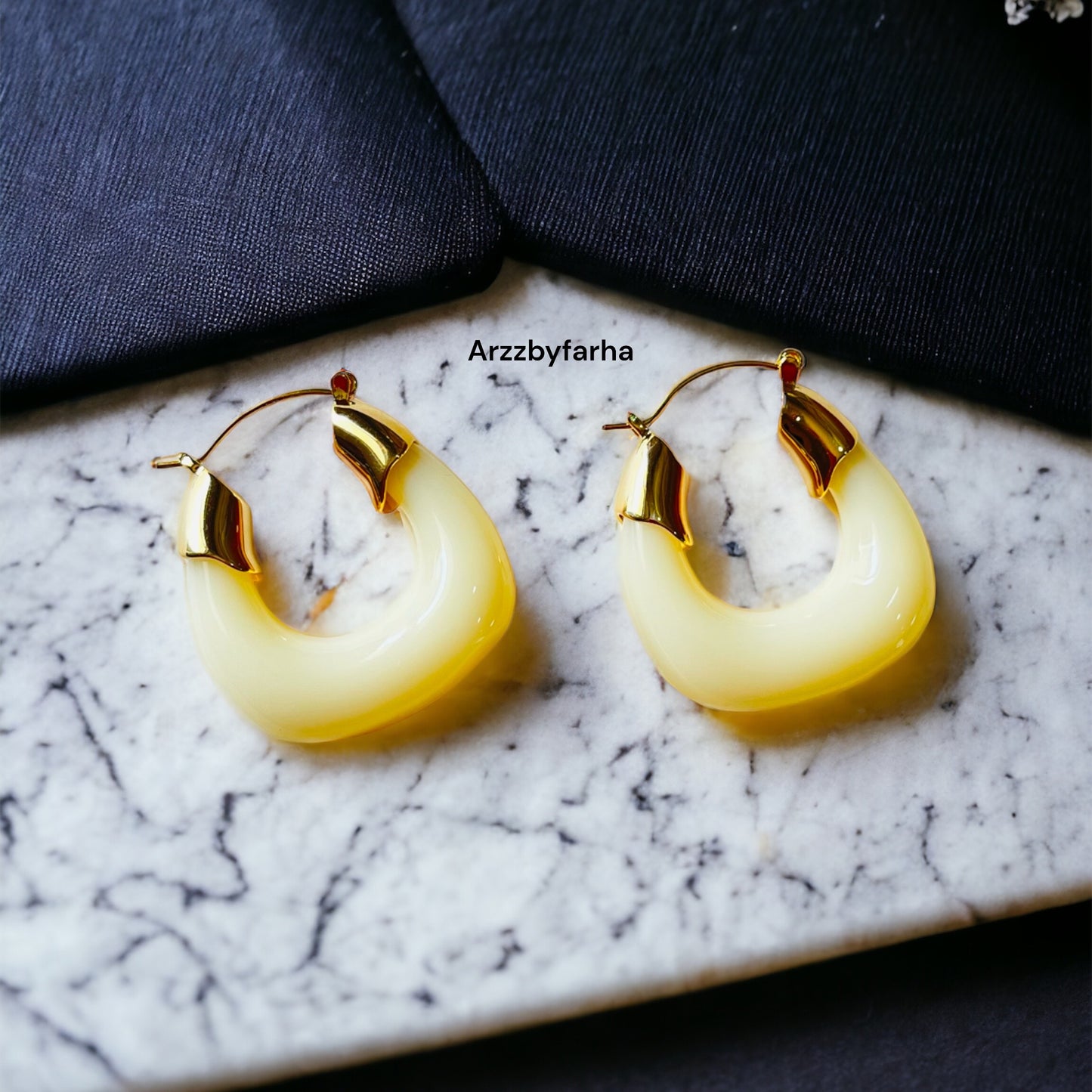 Luxe Milky Hoop Earrings