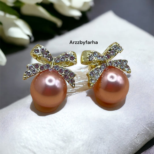 Bow Pearl Earrings