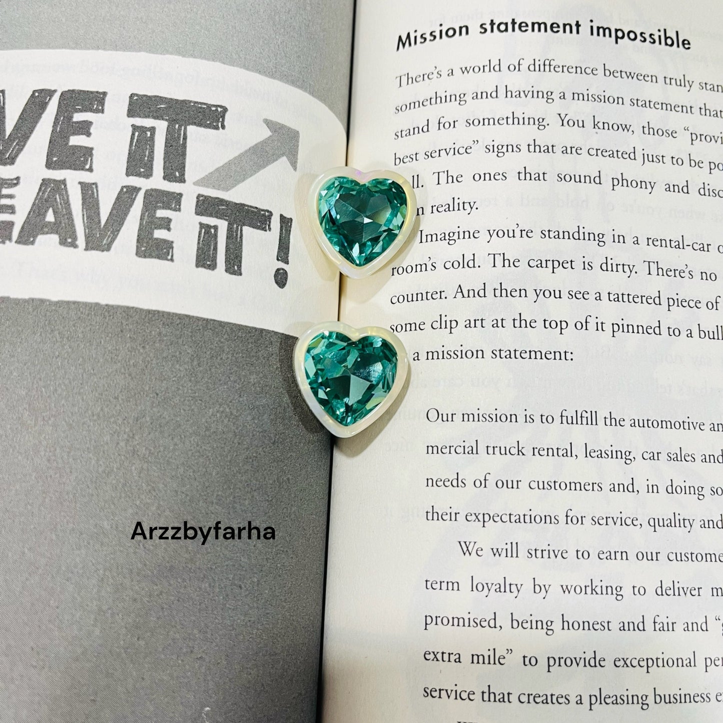 Heart Shaped Green Stone Studs