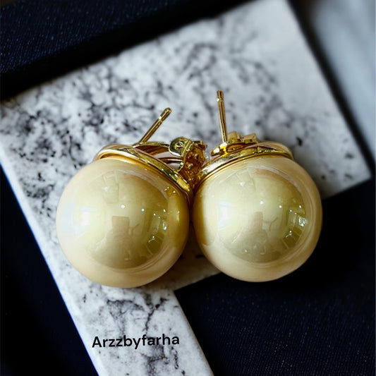 Classic Beige Studs Earrings