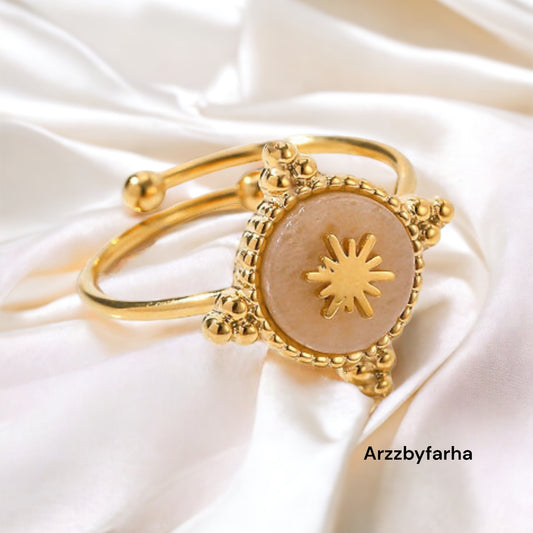 18k Gold Compass Finger Ring