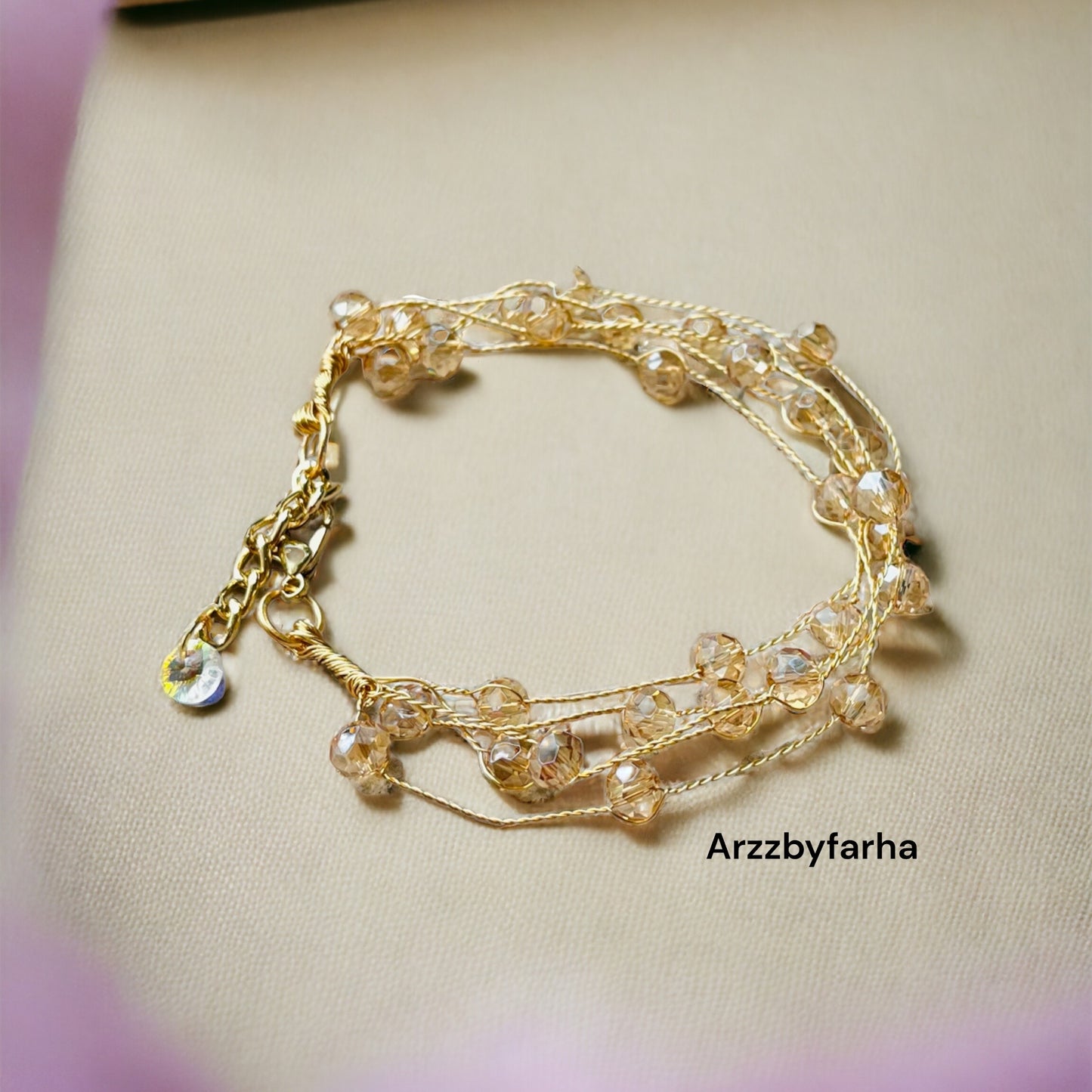 Crystal Beads Charm Bracelet