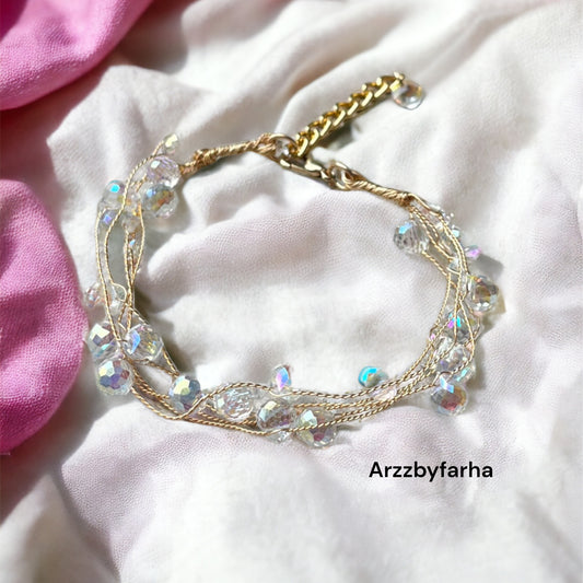 Crystal Beads Charm Bracelet