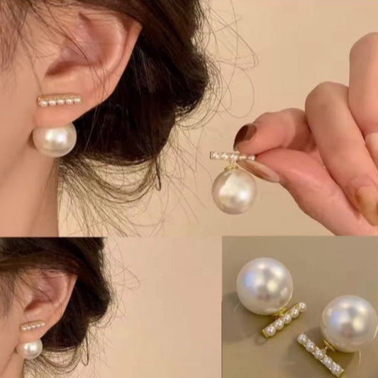 Back Pearl Studs Earring