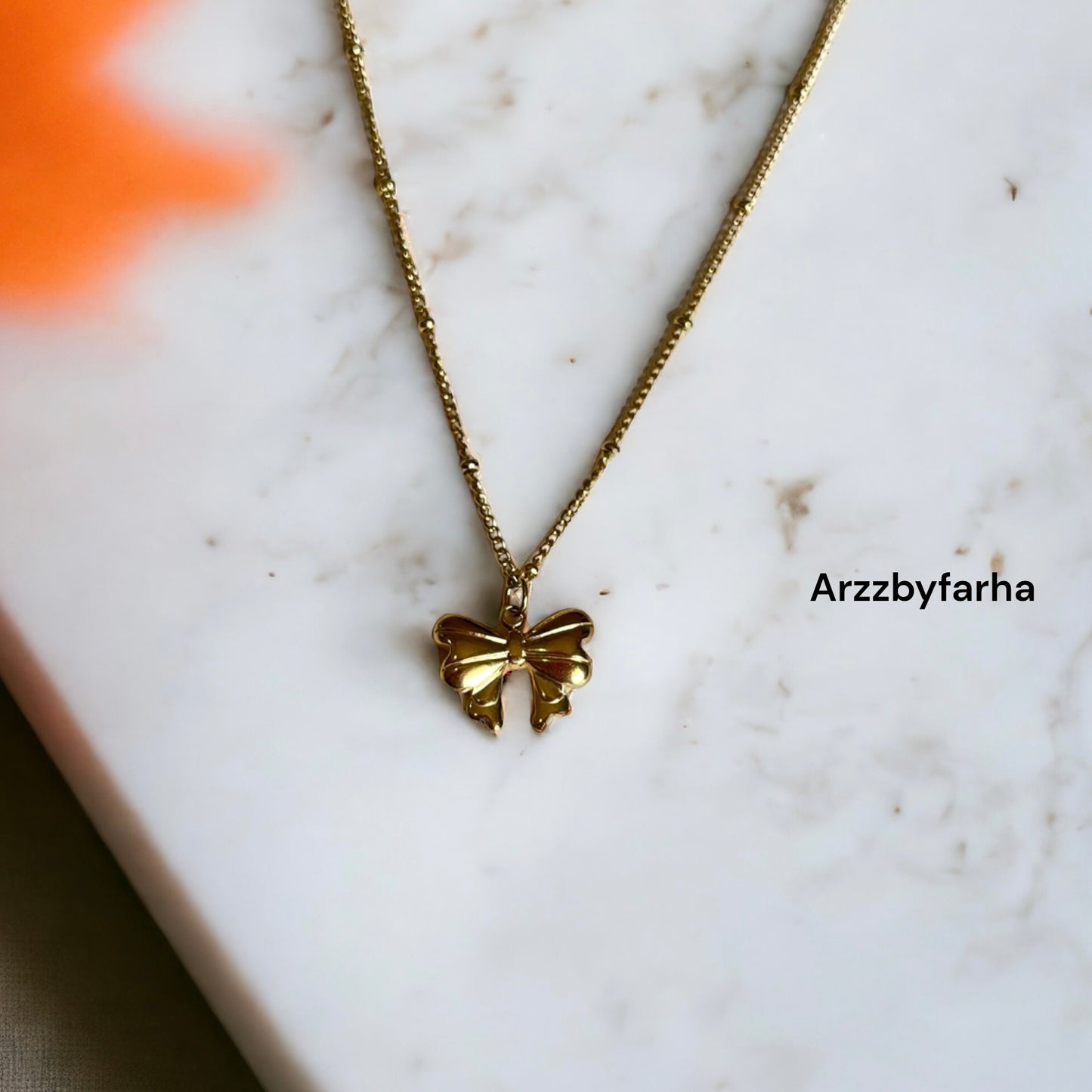 Cute Bow Pendant Chain