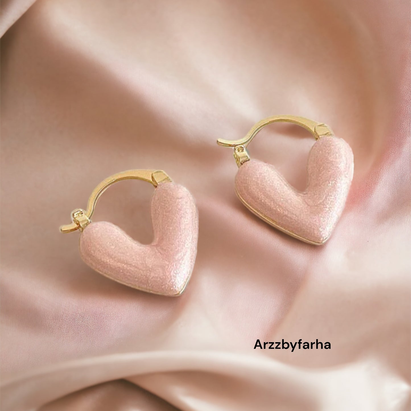 Pink Heart Shape Earrings