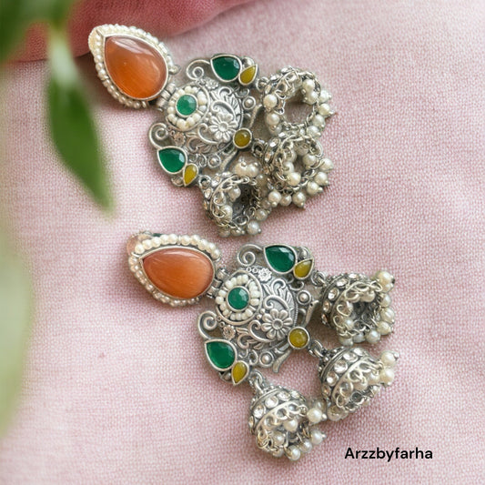 Designer Jhumki Dangler Earrings