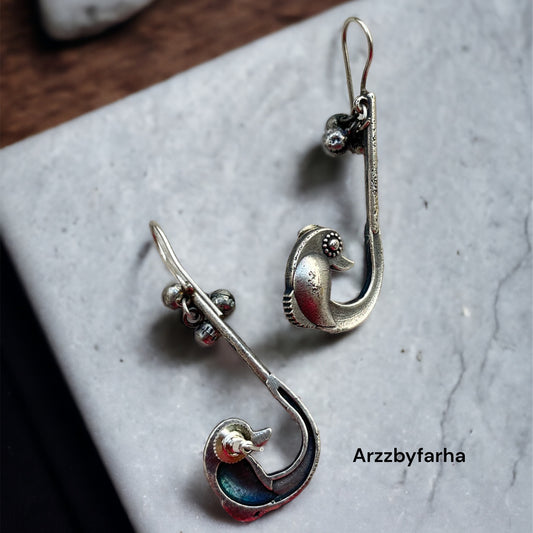 Fish Shape Earring with Ear cuff