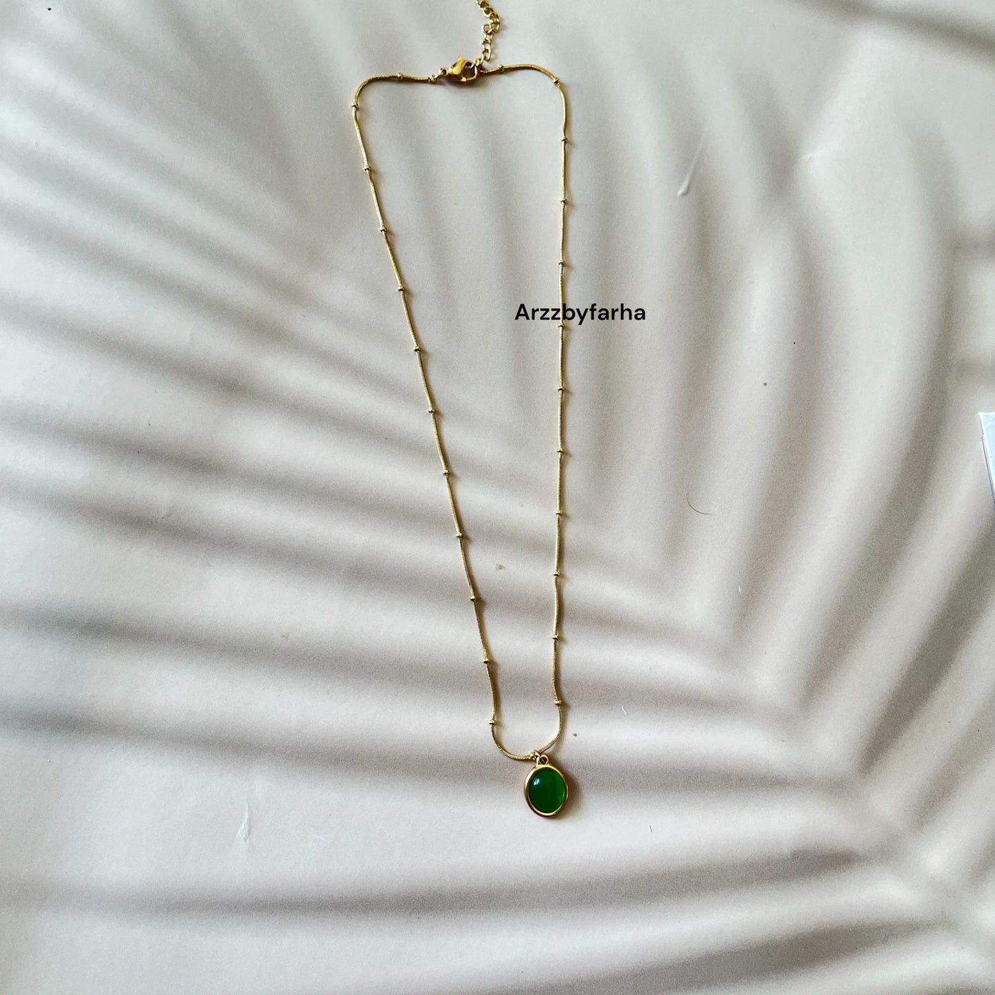 Green Stone Pandent Necklace