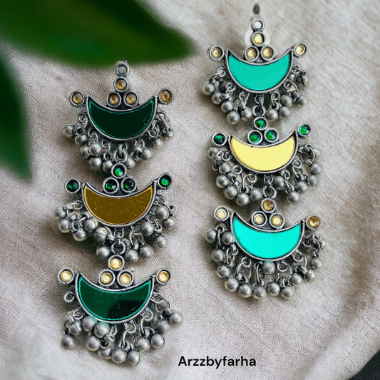 Yellow & Green Mirror Earrings