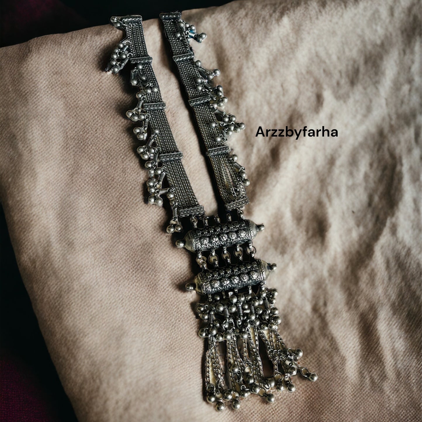 Oxidised Long Necklace Set