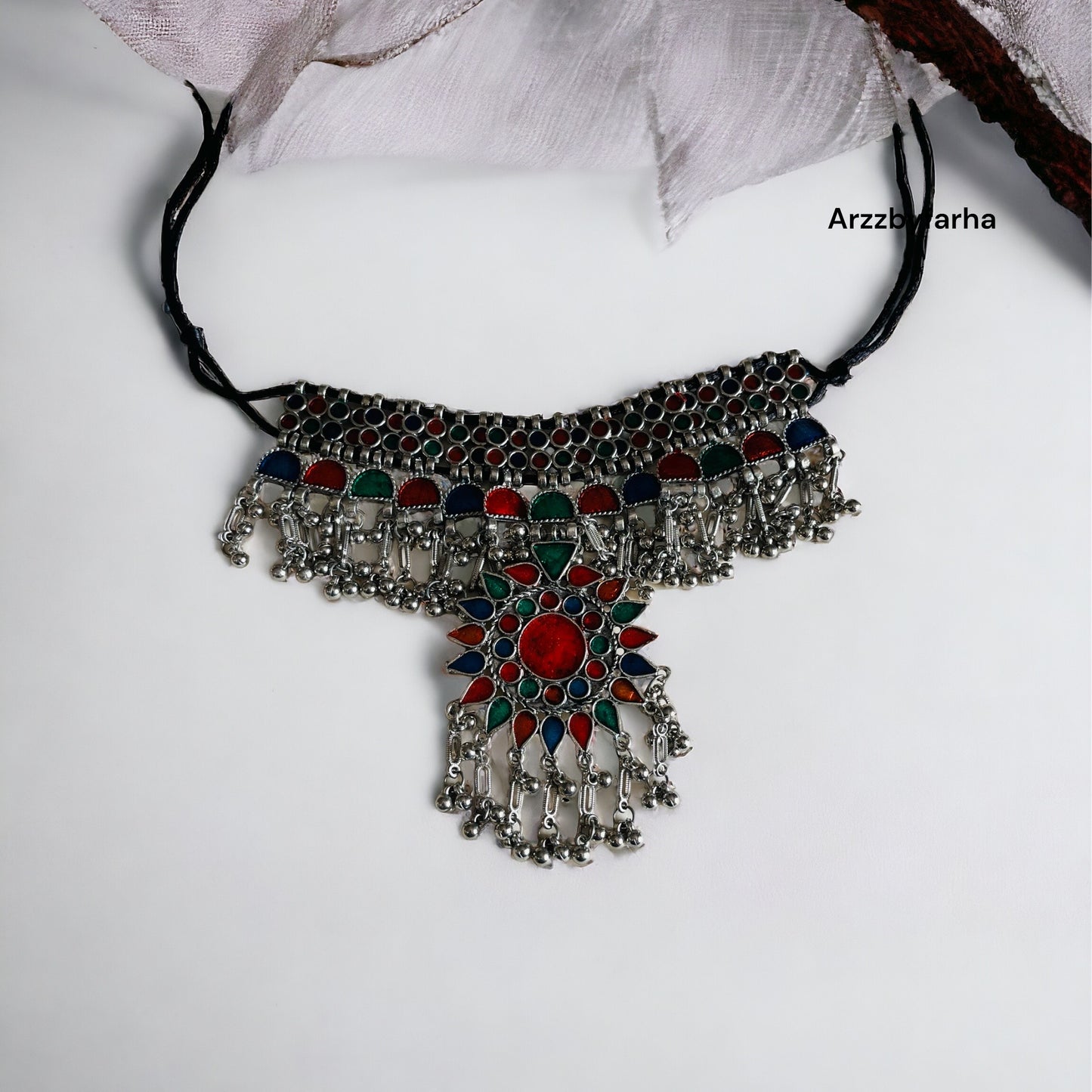 Multicolor Ghungroo Choker Necklace