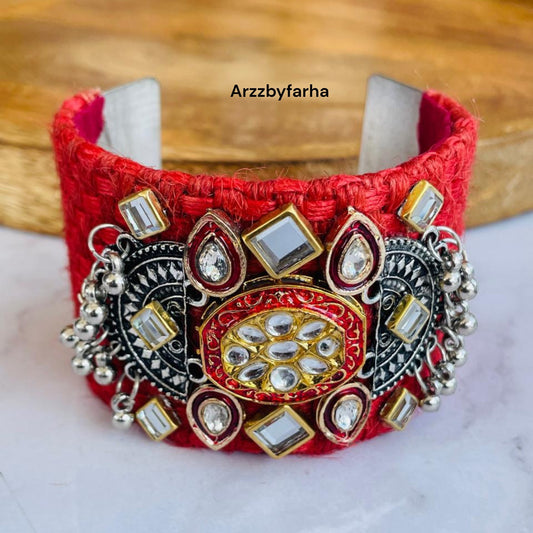 Rust Kundan Bangle