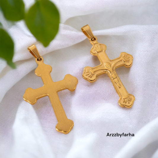 18k Gold Plated Cross Pendant Only