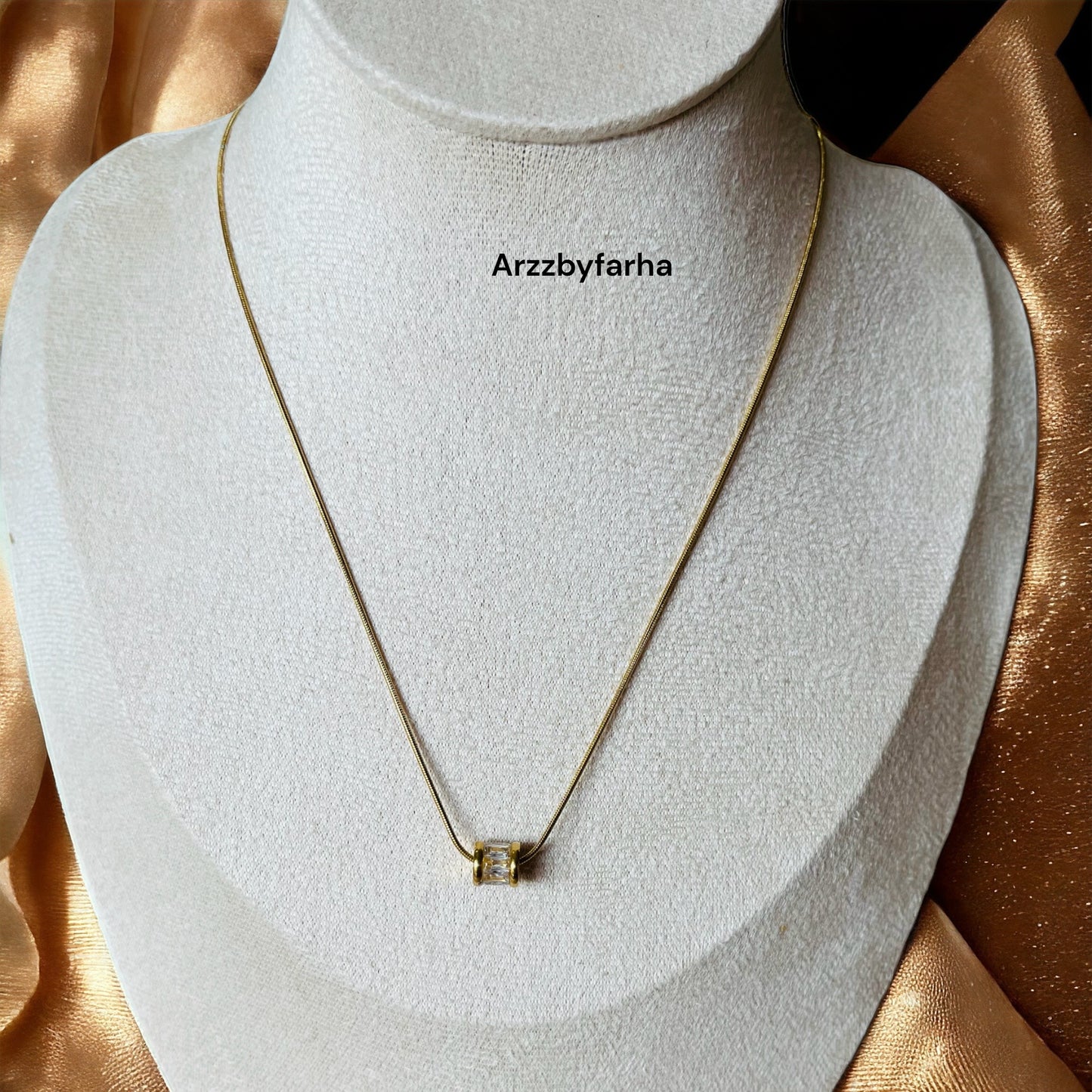 Crystal Gold Pendant Necklace