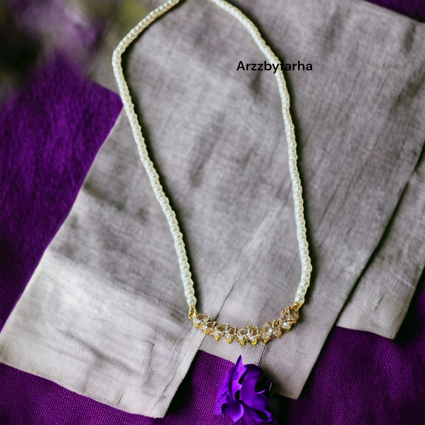 Crystal Pearl Necklace