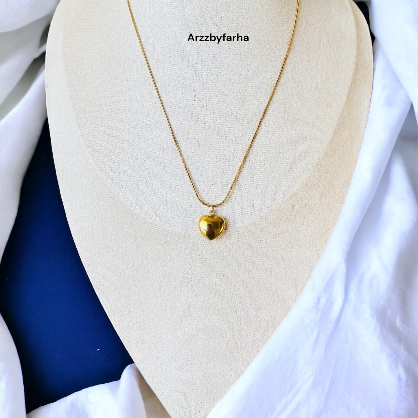 Gold Hearted Love Pendant Necklace