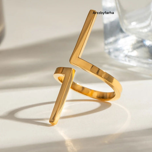 18k Gold Plated Statement Finger Ring