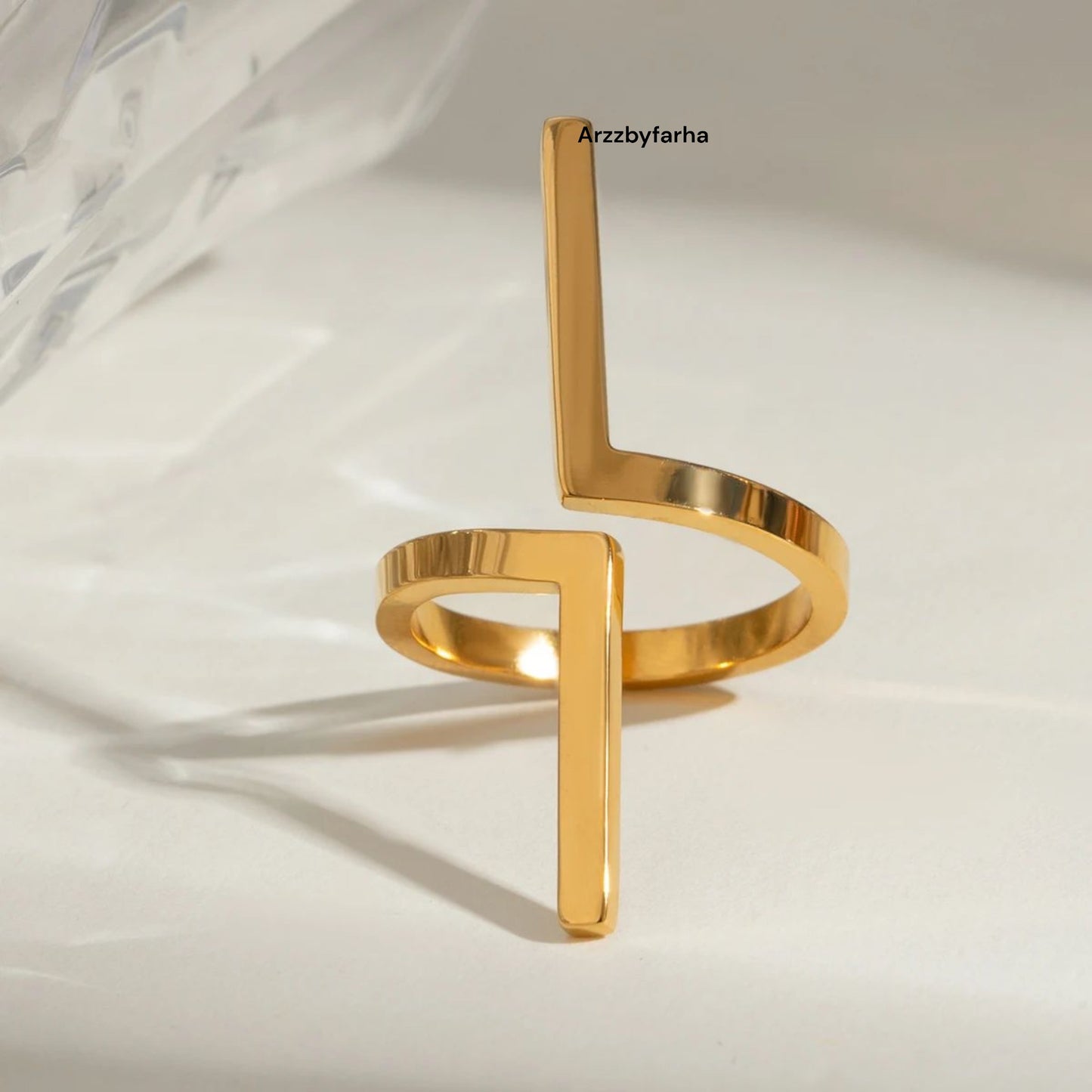 18k Gold Plated Statement Finger Ring