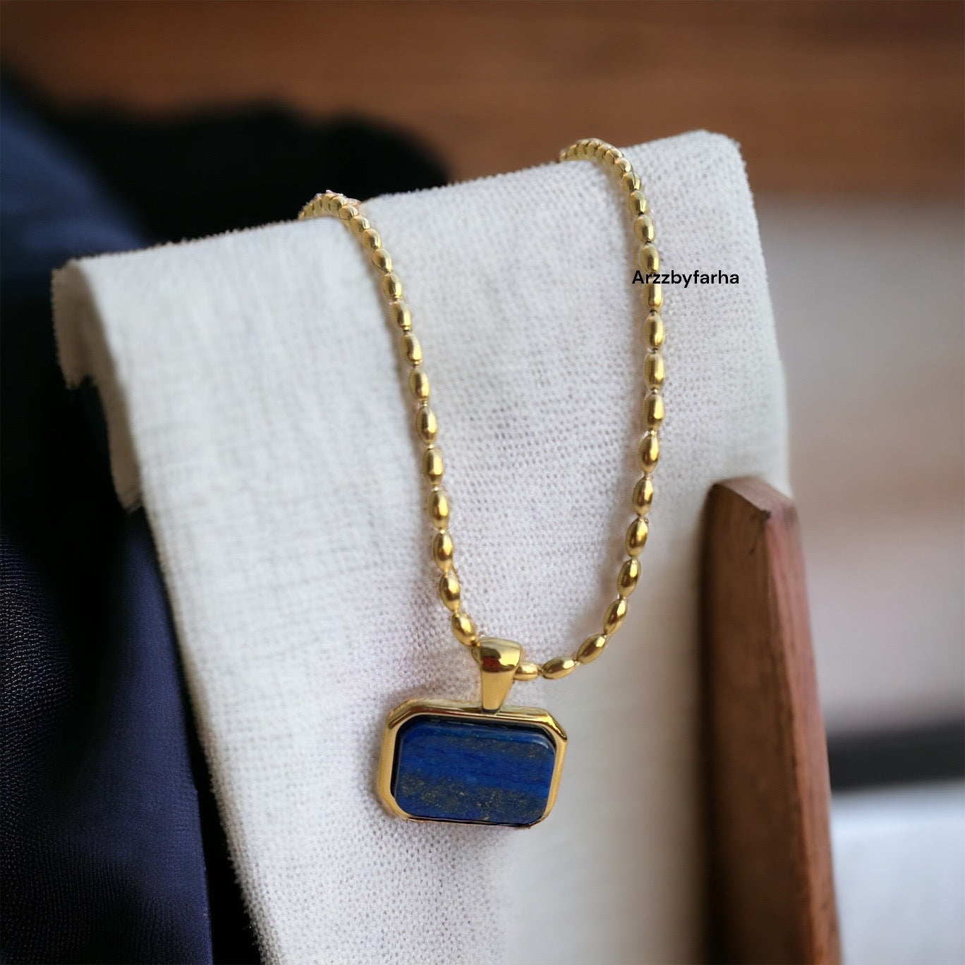 Blue Stone Gold Necklace