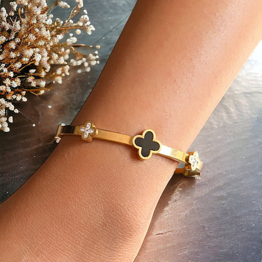 Black Clover Cuff Bracelet