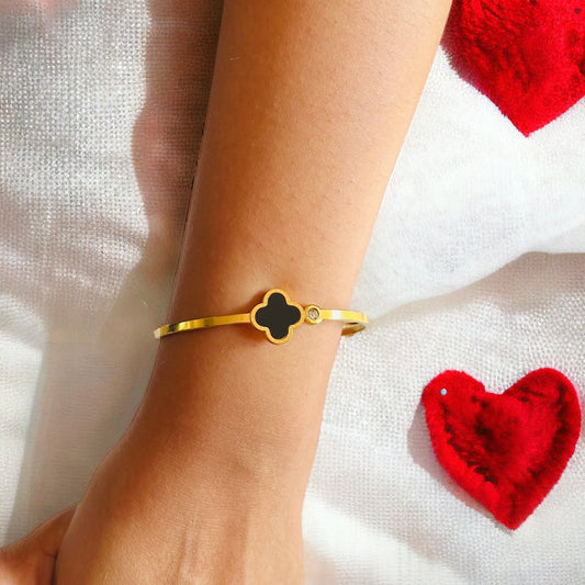 Black Clover Cuff Bracelet