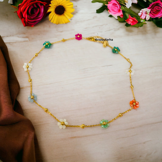 Multicolor Flower Necklace