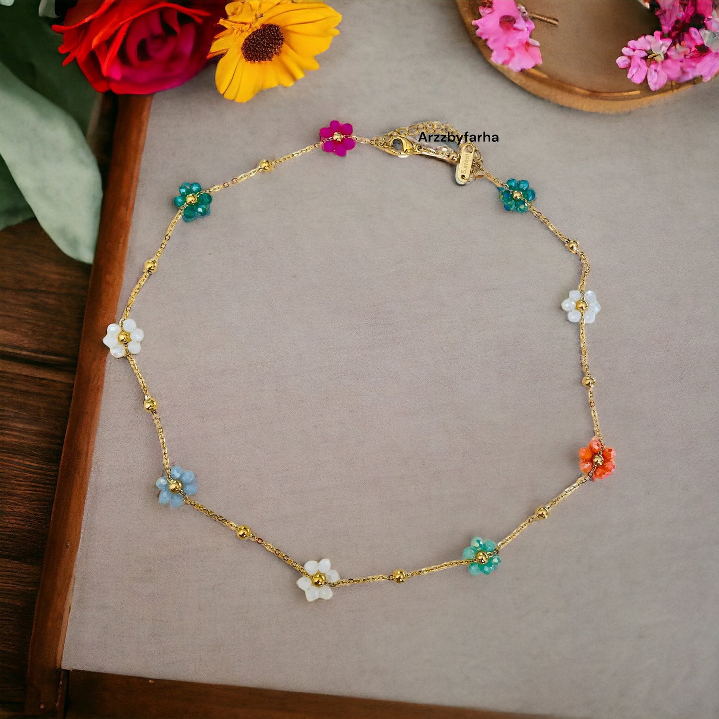 Multicolor Flower Necklace